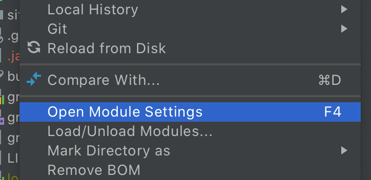 Open module settings
